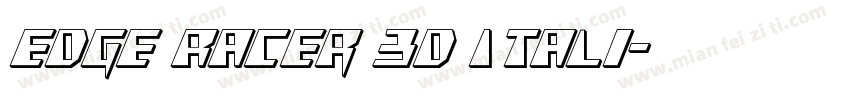 Edge Racer 3D Itali字体转换